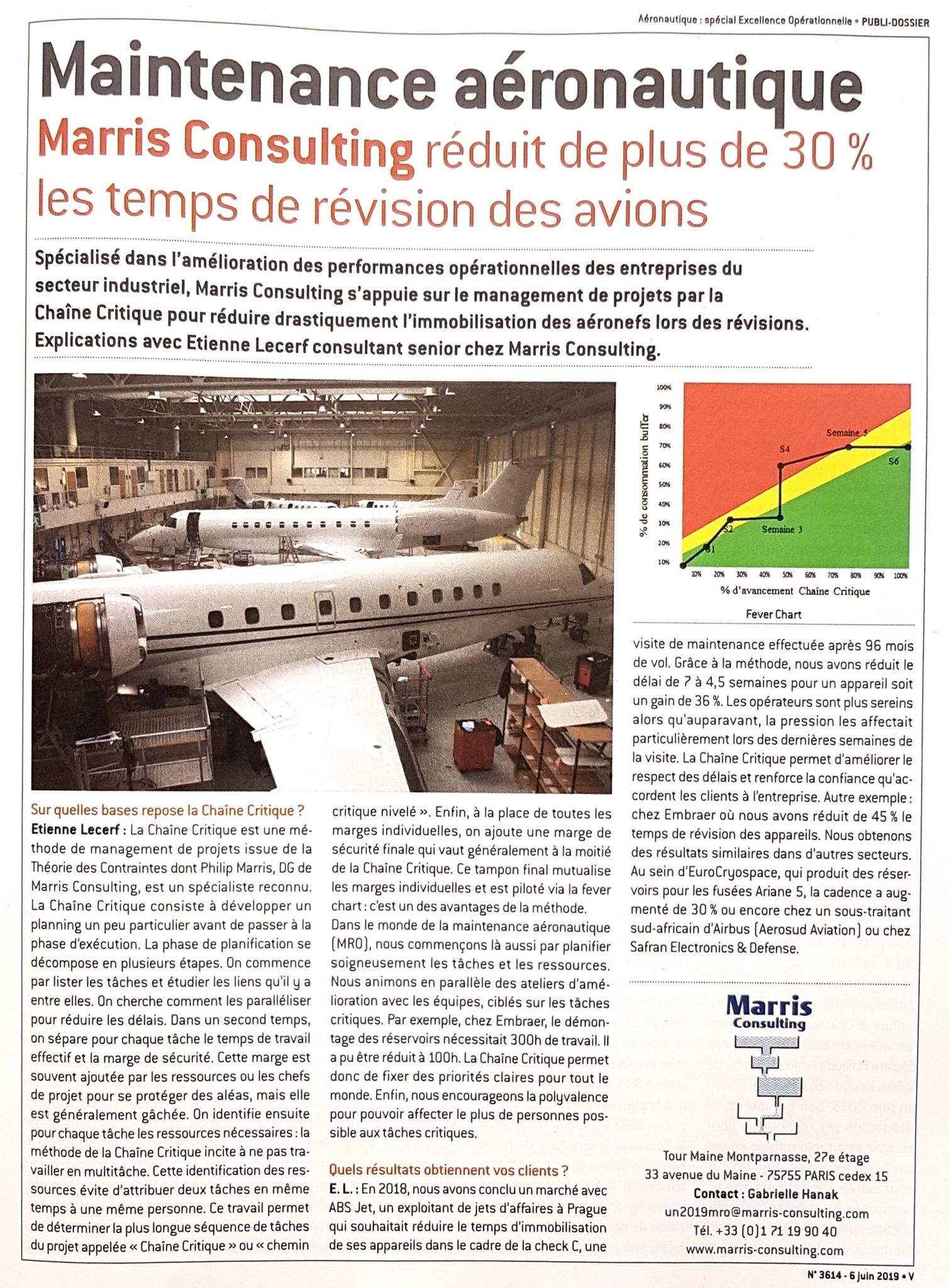 Article Usine Nouvelle - Maintenance Aero